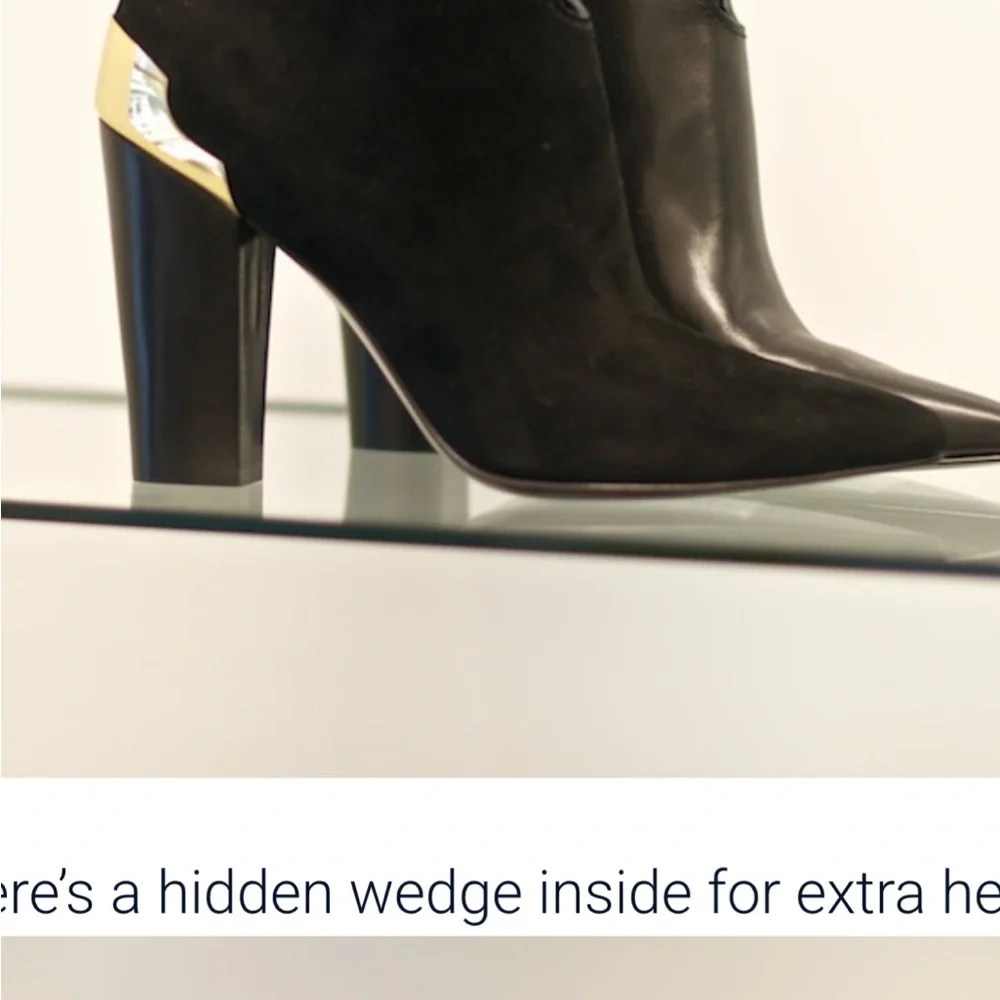 Sigerson‎ Morrison  Black Suede Western Ankle Bootie Boot Women’s Size 9.5